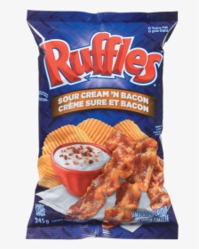 Ruffles Sour Cream & Bacon Potato Chips , Png Download - Favorite Chips, Transparent Png, Transparent PNG