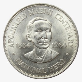 Transparent Silver Coin Png - 1 Peso Philippines 1964, Png Download, Transparent PNG