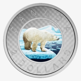 Canada Silver Coin Toonie - Canada Polar Bear Coin, HD Png Download, Transparent PNG