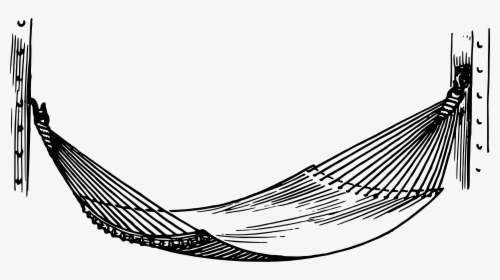 Transparent Camping Clip Art - Hammock Black And White, HD Png Download, Transparent PNG