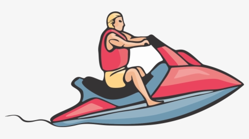 Transparent Skiing Clipart - Clipart Black And White Jet Ski, HD Png Download, Transparent PNG