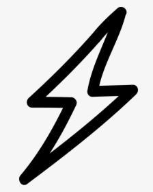 Thunder Bolt Hand Drawn Shape Outline - Thunder Shape, HD Png Download, Transparent PNG