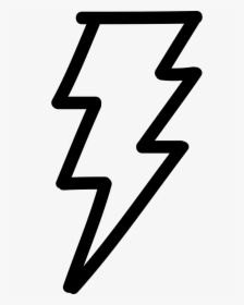Thunder Bolt Hand Drawn Outline - Icon, HD Png Download, Transparent PNG