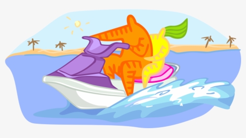 Vector Illustration Of Personal Watercraft Water Sports - Illustration, HD Png Download, Transparent PNG