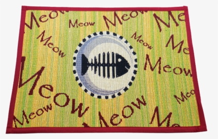 Arlee Pet Products Meow Meow Tapestry Bowl Mat - Placemat, HD Png Download, Transparent PNG