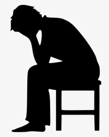 Depressed Man Silhouette Transparent, HD Png Download, Transparent PNG