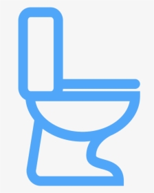 Light Blue-coloured Icon Of A Toilet, HD Png Download, Transparent PNG