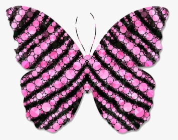 Pink Black Zebra Print Free Photo - Butterfly Pink And Back Hd, HD Png Download, Transparent PNG