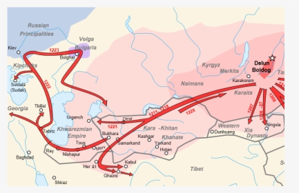 The Time Was Ripe - Silk Road Map Mongols, HD Png Download, Transparent PNG