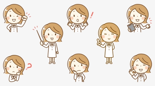 Female Healthcare Worker Clip Arts - Gambar Animasi Kartun Kesehatan, HD Png Download, Transparent PNG