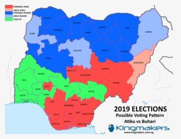 Transparent Nigerian Flag Png - Nigeria Electoral Map 2019, Png Download, Transparent PNG