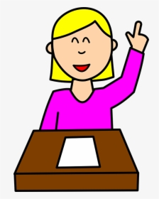 School Girl Cartoon 22, Buy Clip Art - Someone Asking A Question, HD Png Download, Transparent PNG
