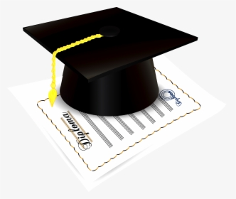 Transparent Diploma Clipart Png - Graduation Cap Diploma Png, Png Download, Transparent PNG