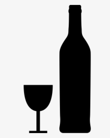 Dessert Wine Red Wine Beer Glass Bottle - Bottle Wine Silhouette Png, Transparent Png, Transparent PNG