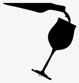 Wine Silhouette - Wine Glass Silhouette Png, Transparent Png, Transparent PNG
