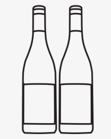 Outline Of Wine Bottles - Outline Wine Bottle Png, Transparent Png, Transparent PNG