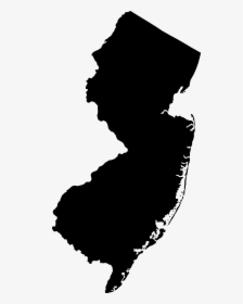New Jersey Outline Shaded Map - New Jersey Map Black, HD Png Download, Transparent PNG