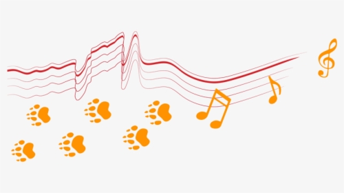 Music Notes And Tiger Paws, HD Png Download, Transparent PNG