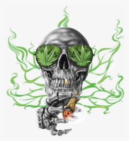 Transparent Skull And Smoke - Smoking Skull Png, Png Download, Transparent PNG