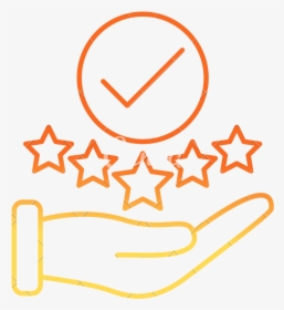 Line - 5 Star Rating Icon, HD Png Download, Transparent PNG