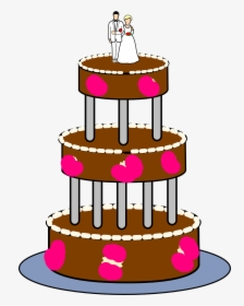 Wedding Cake, Tiered, Layers, Topper, Columns, Frosting - Wedding Cake Graphic Png, Transparent Png, Transparent PNG