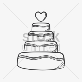 Wedding Cake Vector Image - Clipart Picture Wedding Cake, HD Png Download, Transparent PNG