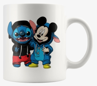 Stitch & Mickey Disney Mug   Class - Stitch And Mickey Disney Shirt, HD Png Download, Transparent PNG