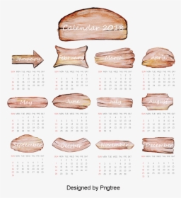 2018 Calendar Png Images - Tan, Transparent Png, Transparent PNG