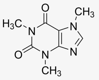 Chemical Formulas Png - Molecular Structure Of Caffeine, Transparent Png, Transparent PNG