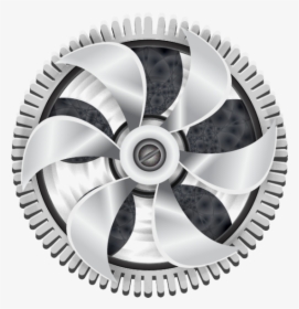 Industrial Metallic 3d Fan Gear Vector - 2 Industrial Gears, HD Png Download, Transparent PNG