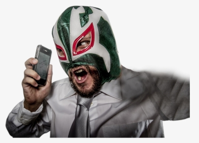 This Luchador Crushes His Competition Just Like You - Mexican Wrestler With Beard, HD Png Download, Transparent PNG