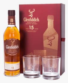 Glenfiddich 15 Year Old Solera Whisky Glass Pack Nv - Glenfiddich, HD Png Download, Transparent PNG
