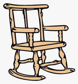 Transparent Chair Clip Art - Rocking Chair Clipart Black And White, HD Png Download, Transparent PNG