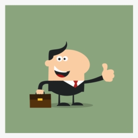 Happy Manager Giving Thumb Up Worker Vector Humor Mascot - Vector Graphics, HD Png Download, Transparent PNG