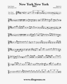 Tubescore New York New York By Frank Sinatra Sheet - Bitch Lasagna Sheet Music, HD Png Download, Transparent PNG