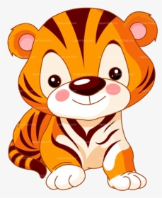 Tiger Free Baby Clipart Images At Vector Clip Art Transparent - Baby Tiger Clipart, HD Png Download, Transparent PNG