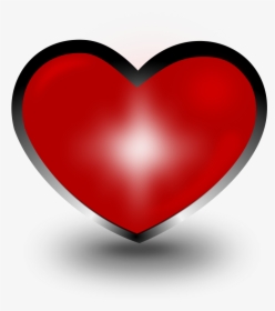 Broken Hearts Clip Art Download - Coracao Vermelho Com Bordas Pretas Em Png, Transparent Png, Transparent PNG