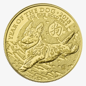 Lunar 2018 Year Of The Dog 1 Oz Gold Coin    Src Https - Royal Mint Year Of The Dog, HD Png Download, Transparent PNG