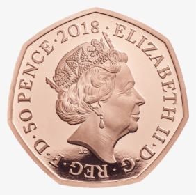 40th Anniversary Of The Snowman 2018 Uk 50p Gold Coin - Great Britain 50 Pence 2018, HD Png Download, Transparent PNG
