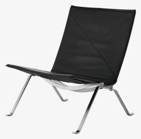 Pk22 Lounge Chair Poul Kjærholm Classic Black Leather - Pk22 Chair, HD Png Download, Transparent PNG