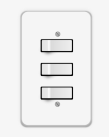 Light Switch 3 Switches Clip Arts - Light Switch Clip Art, HD Png Download, Transparent PNG