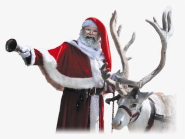 Transparent Santa Reindeer Png - Santa Claus, Png Download, Transparent PNG