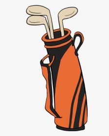 How To Draw Golf Club Bag - Easy Golf Bag Drawing, HD Png Download, Transparent PNG