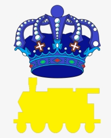 Blue Royal Crown , Png Download - Blank Football Logo Template, Transparent Png, Transparent PNG