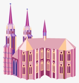 Pink,building,medieval Architecture - Fairytale Castle Transparent, HD Png Download, Transparent PNG