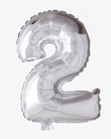 Transparent Silver Balloons Png - Balloons Number 2 Silver, Png Download, Transparent PNG