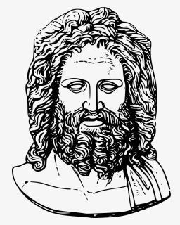 Zeus Head - Statue Of Zeus Drawing, HD Png Download, Transparent PNG