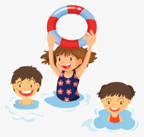 Family Clipart Swim Kids Swimming Png - Kids Swimming Clipart Png, Transparent Png, Transparent PNG
