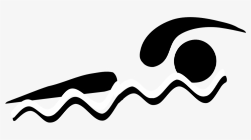 Swimming Clip Art - Swimming Black And White, HD Png Download, Transparent PNG