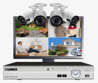Home Security System With 4 Channel Dvr, 4 Ultra Wide - 4 Ch Dvr 4 Camera, HD Png Download, Transparent PNG